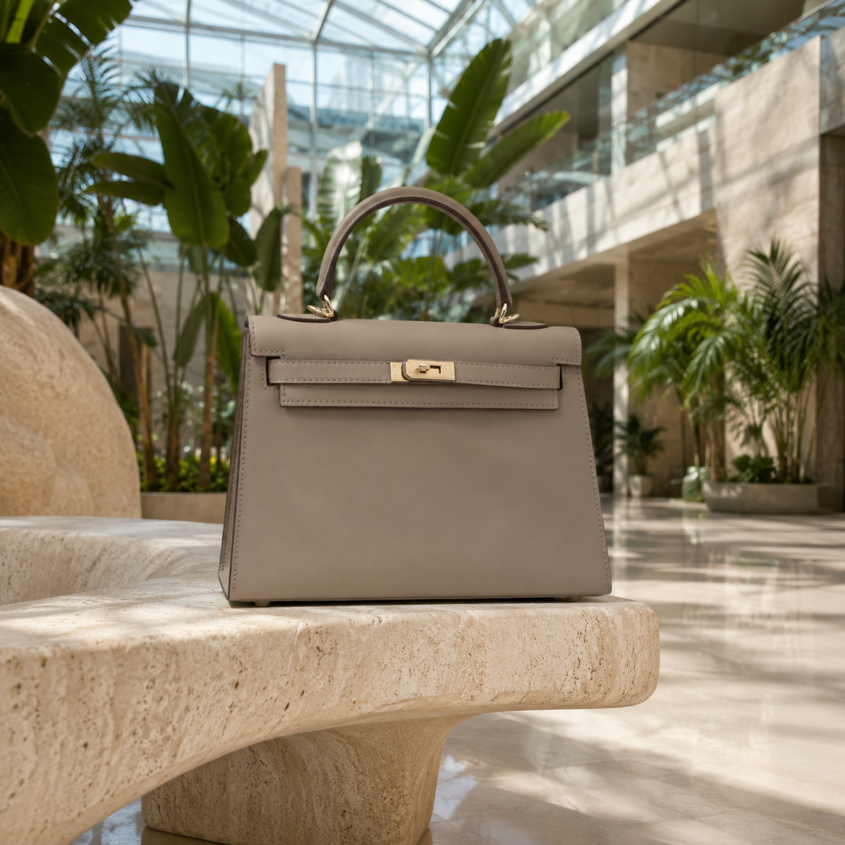 Iria | Bolso de mano taupe