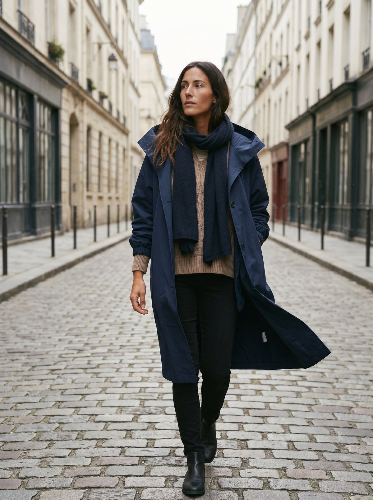 Miriam | Gabardina larga con capucha