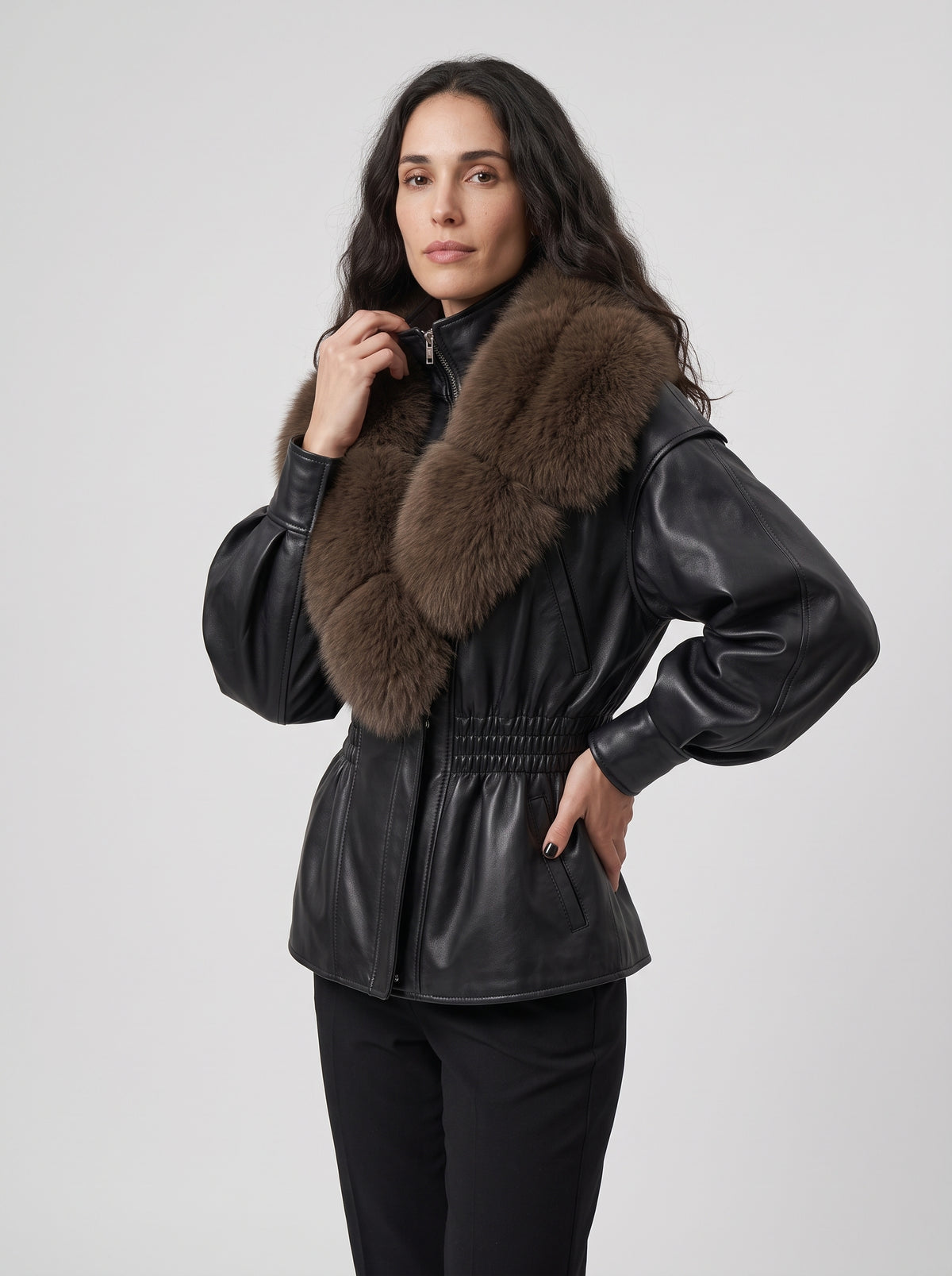 Nevada | Abrigo con cuello de piel