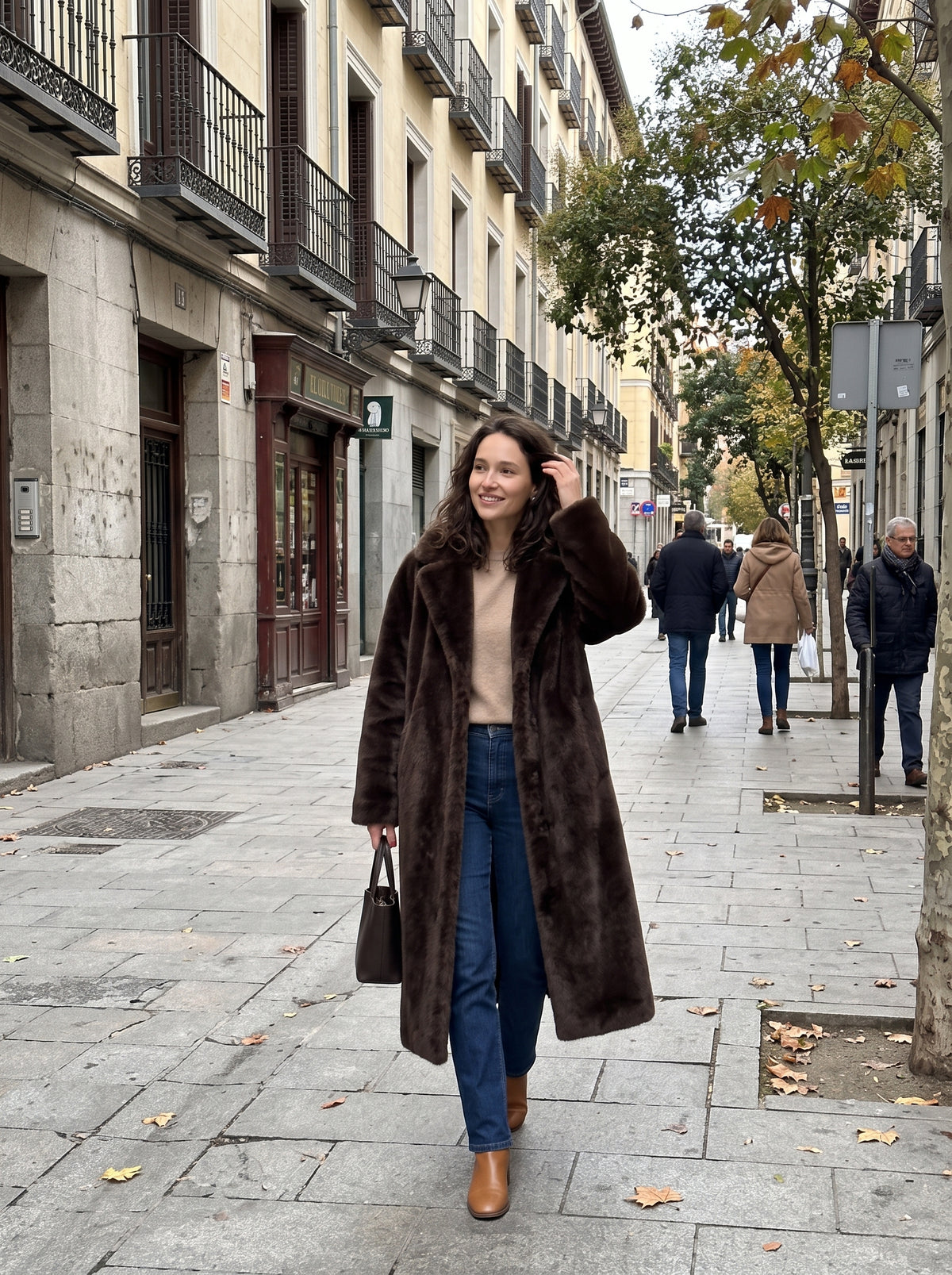 Federica | Abrigo largo de pelo