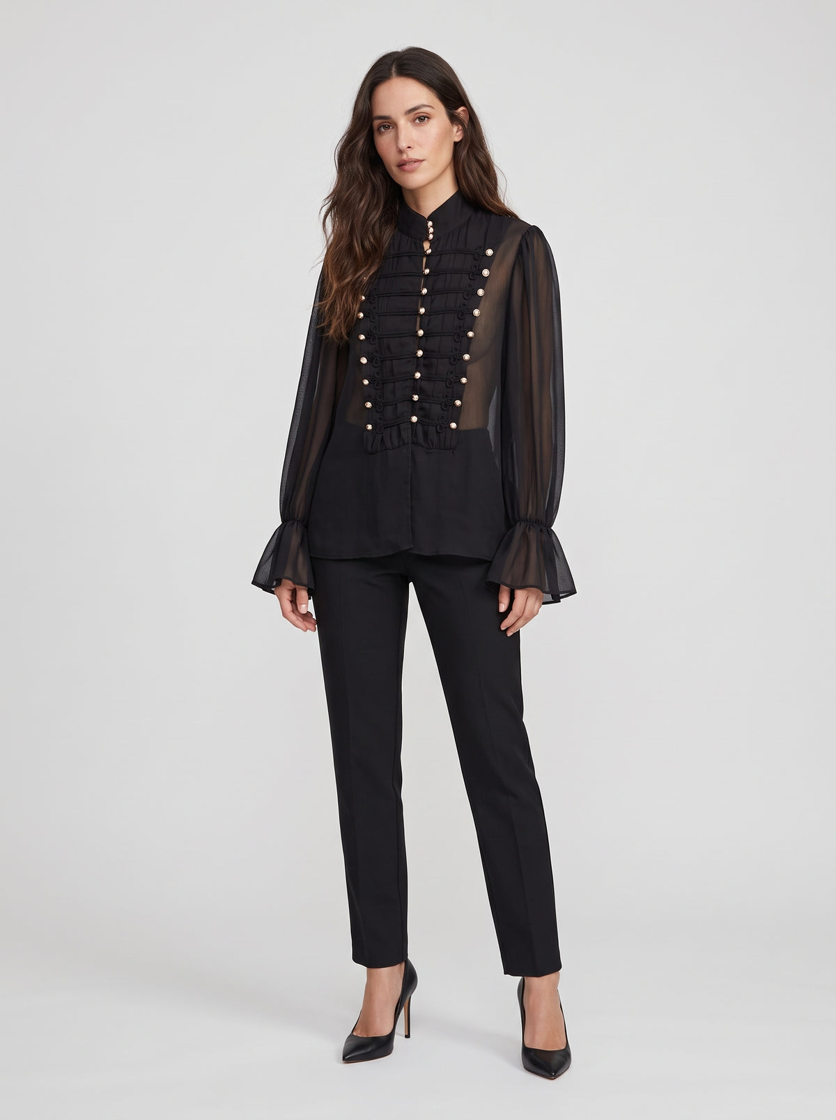 Eleonora | Blusa vintage estilo chino