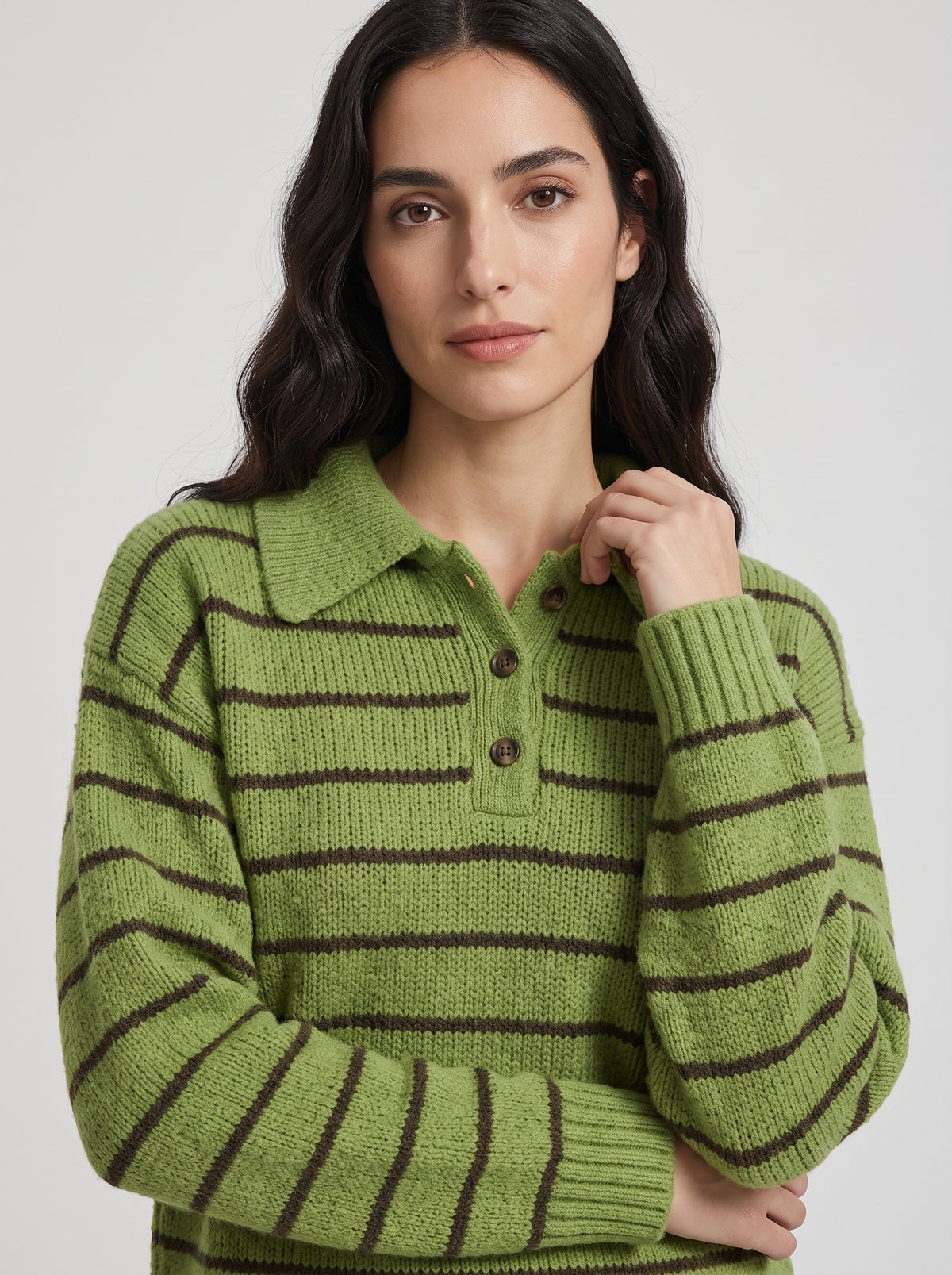 Martina | Suéter de punto con cuello camisero
