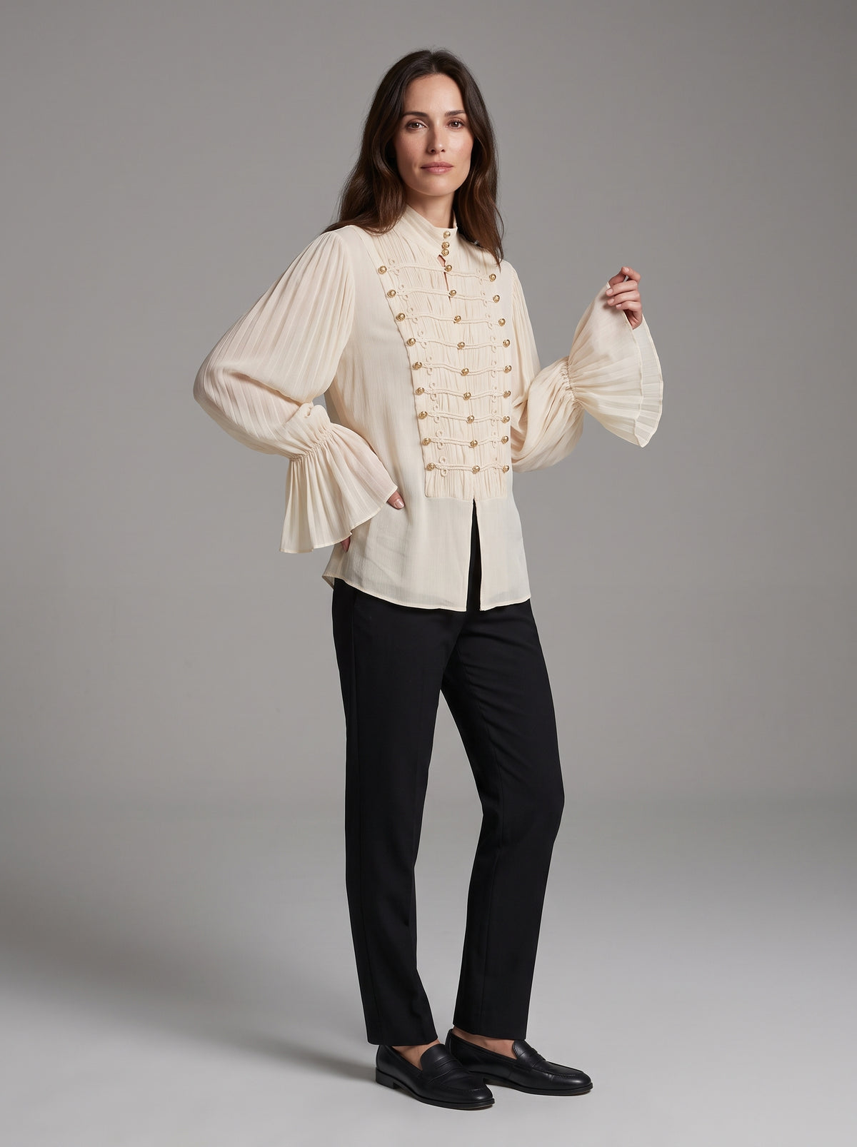 Eleonora | Blusa vintage estilo chino