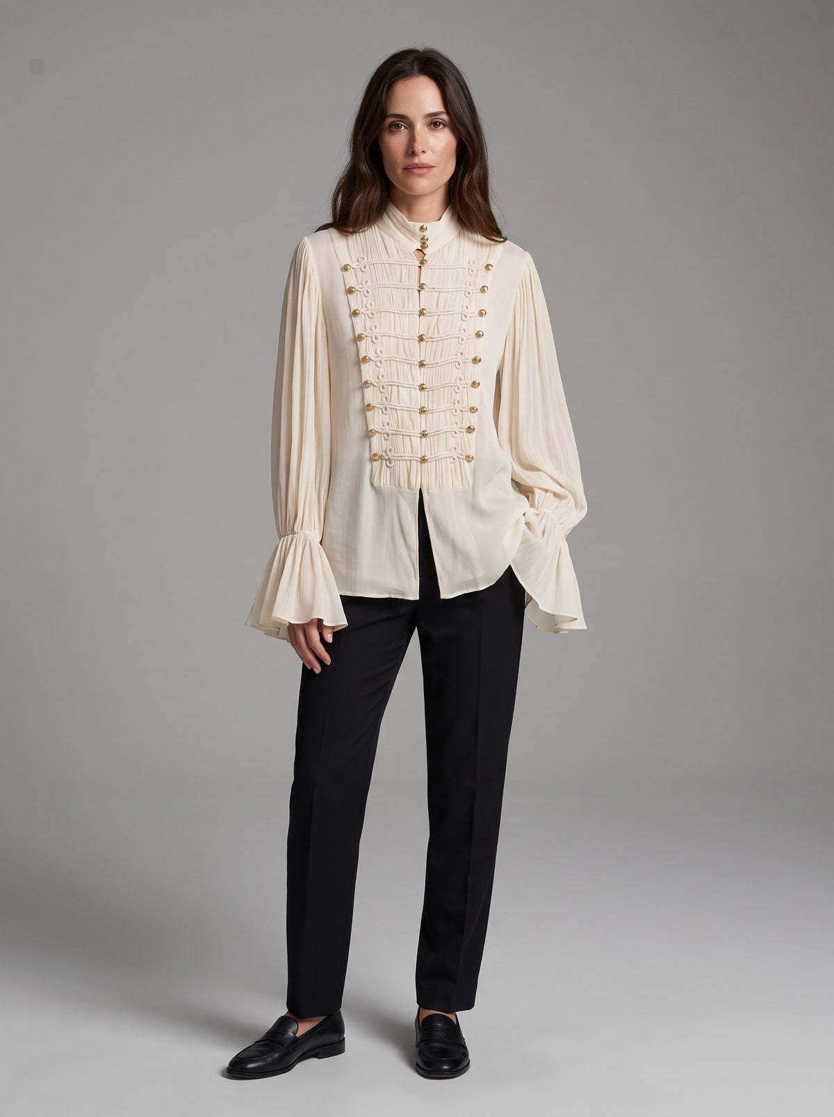 Eleonora | Blusa vintage estilo chino