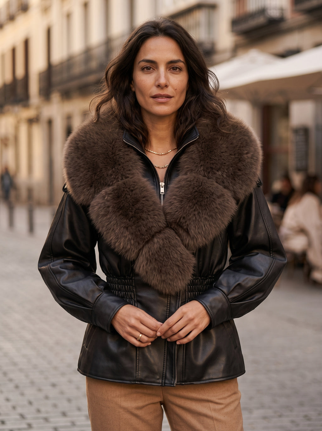 Nevada | Abrigo con cuello de piel