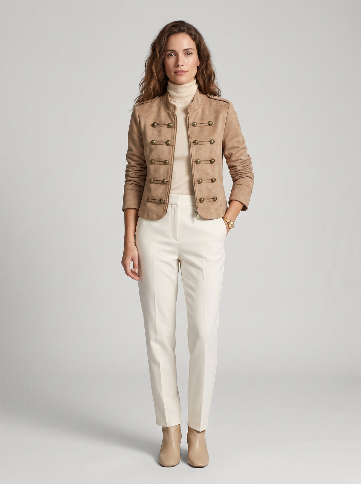 Leonor | Chaqueta elegante con botones de nudo de cuerda