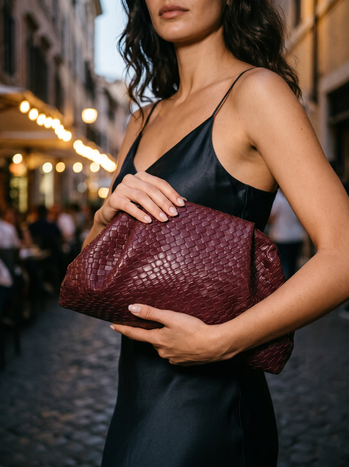 Selene | Bolso de fiesta burdeos