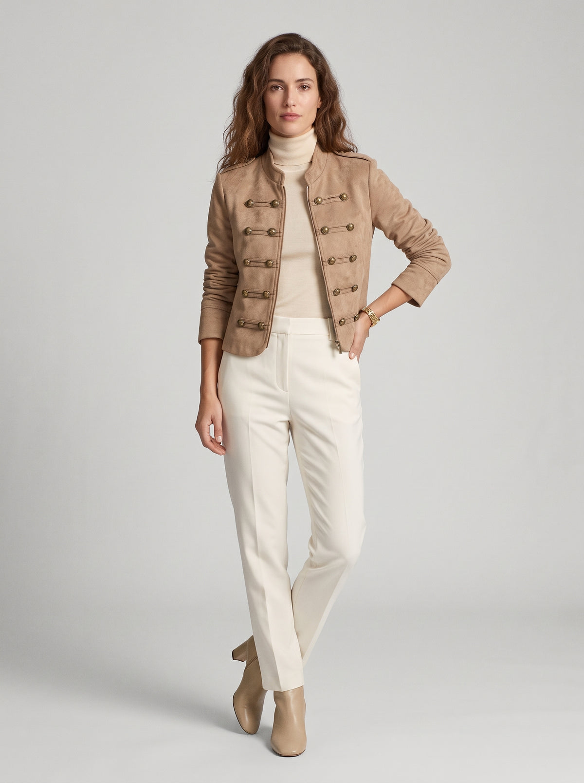 Leonor | Chaqueta elegante con botones de nudo de cuerda