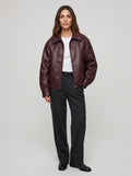 Luna | Chaqueta corta burdeos