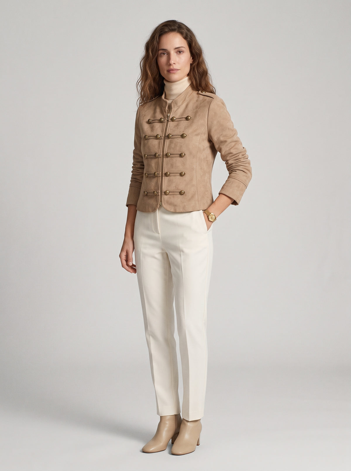 Leonor | Chaqueta elegante con botones de nudo de cuerda
